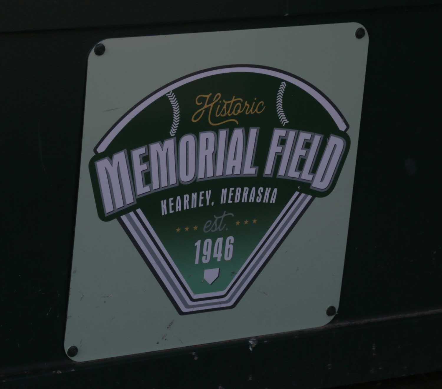 Memorial Field sign